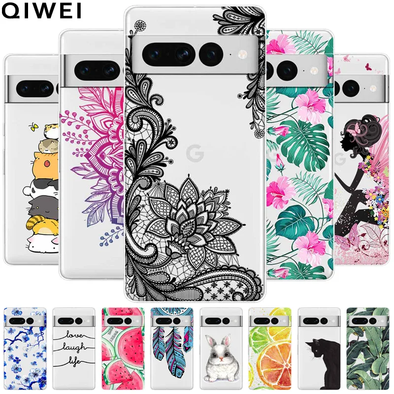 Para Google Pixel 7 Pro funda transparente suave de silicona TPU para Google Pixel8 8 Pro 5G fundas de teléfono transparente Capa Pixel7 7Pro bolsa