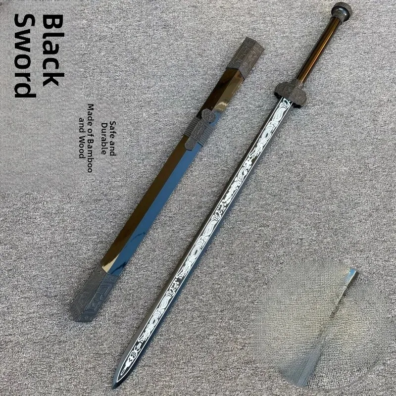 Antique Style Wooden Sword Han Sword Martial Arts Training Performance Toy Sword Bamboo Sword Drawing Sword Samurai Blade
