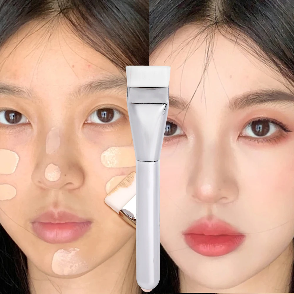Ultra Thin Foundation Brush Lightweight and Thin Face Contour Brush Flat Contour Brush Blending Foundation Cream Makeup Brushes
