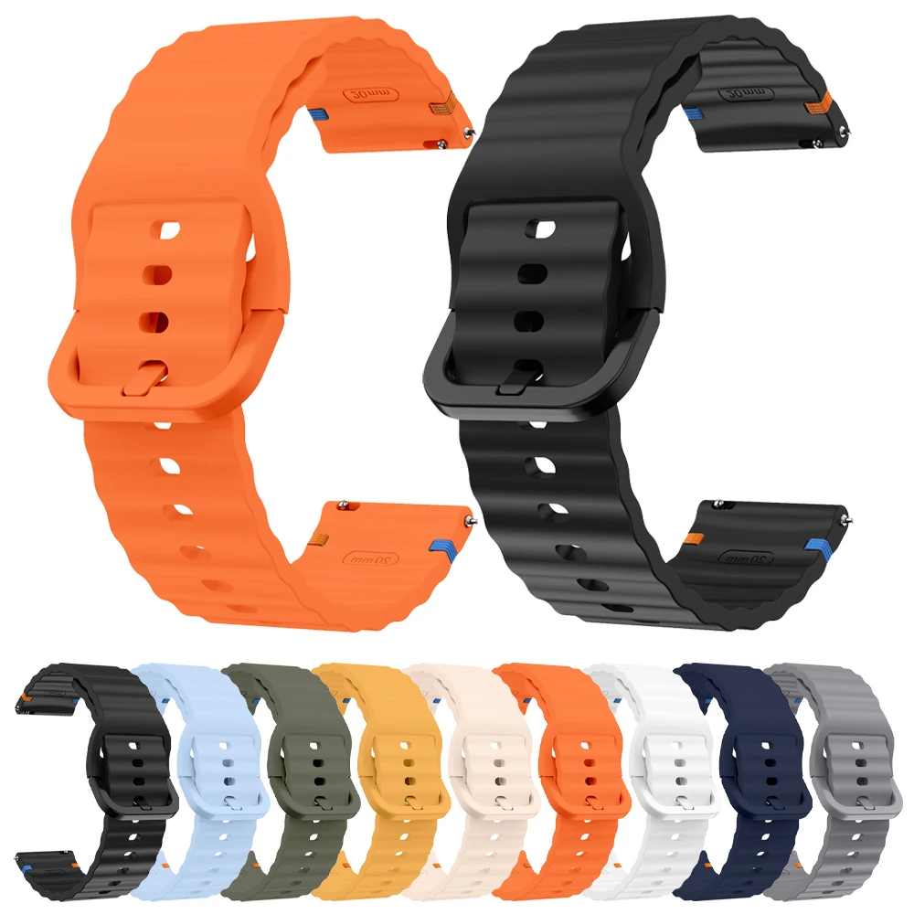 22mm Sport Silicone Strap For Realme Watch S 2 3Pro Bracelet for Xiaomi Redmi Watch 5 Lite/Active Watchband Correa Accessories