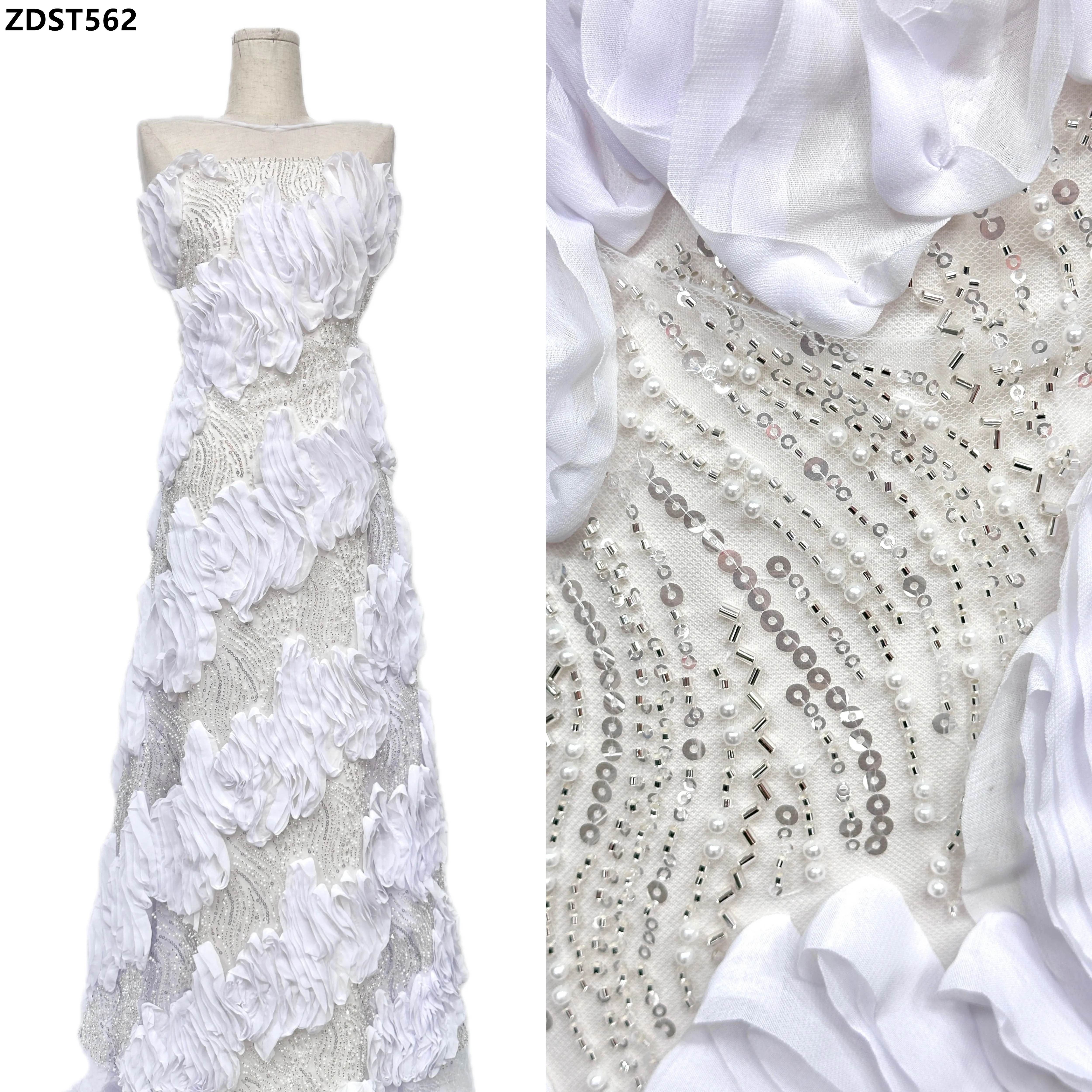 

Новинка! Роскошная африканская ткань с бисером и пайетками для свадебных платьев и нарядов жениха, французский и нигерийский дизайн 2026 года.