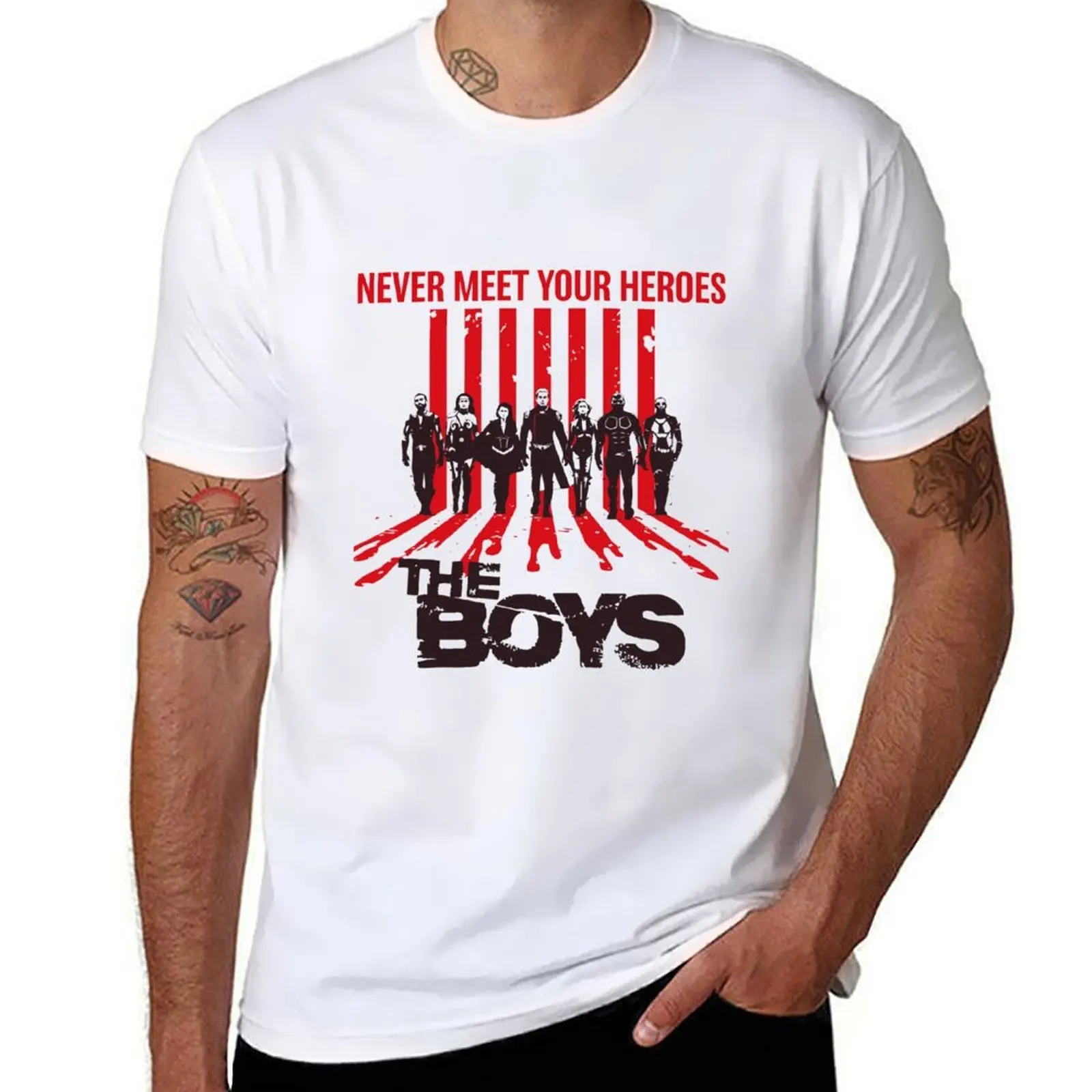 

The Boys Never Meet Your Heroes T-Shirt cotton t shirt pack man t shirt heavy cotton T-Shirt