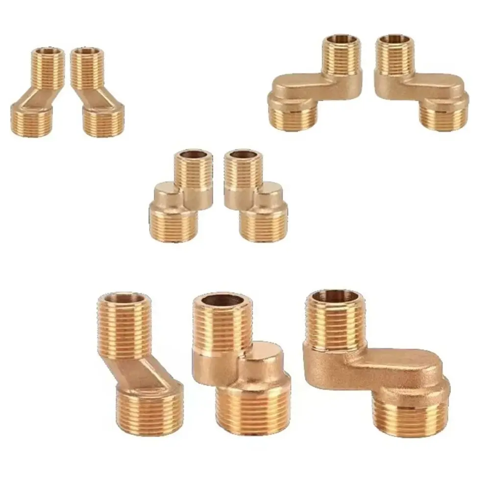 

Copper Angled Curved Foot Angle Adjustment Lengthened Shower Faucet Adapter Wall Mounted Thickened Eccentric Screw Corner