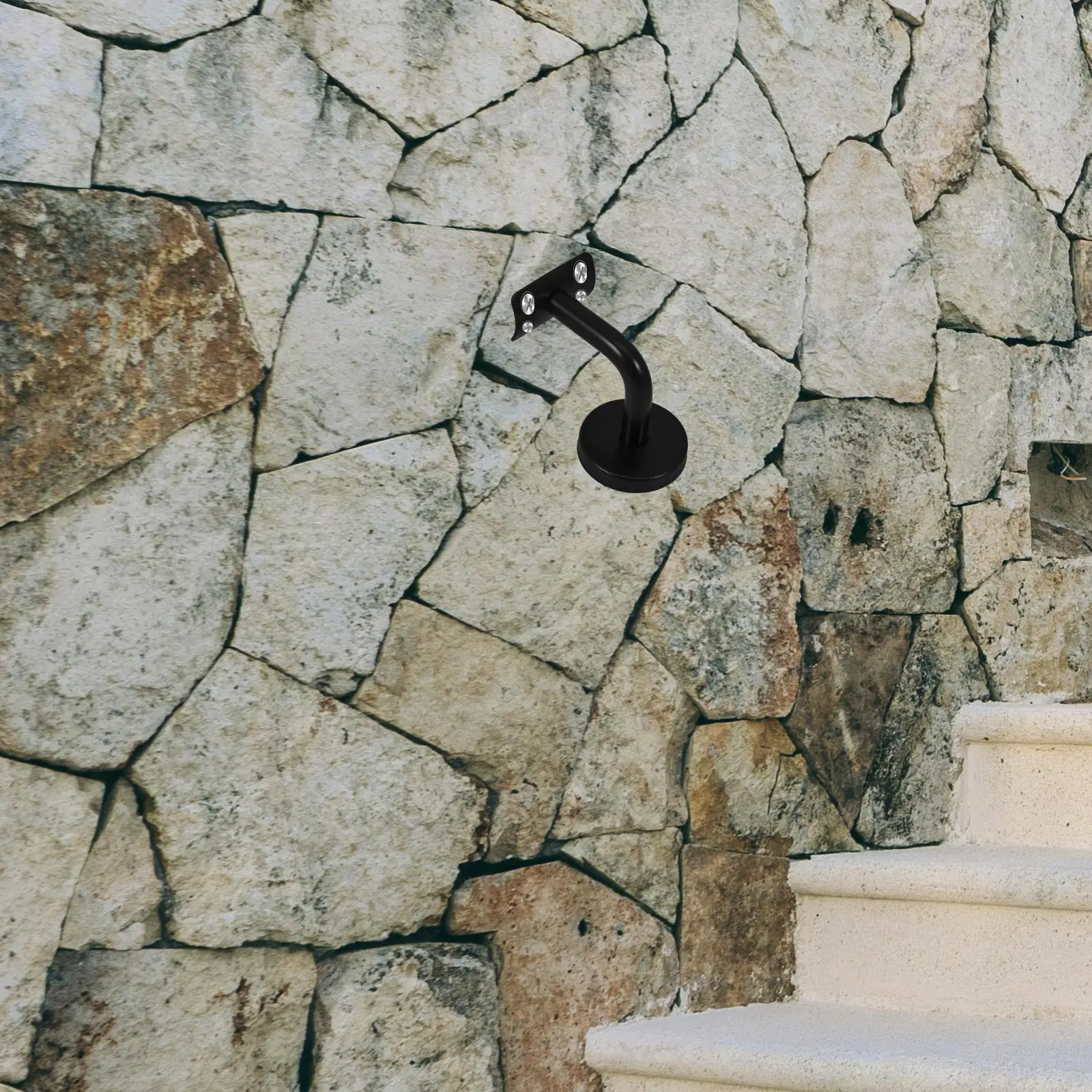 Suporte de parede para corrimão, 5 peças, aço inoxidável sólido, suporte para corrimão de escada, fácil instalação, para hotel, academia, escritório