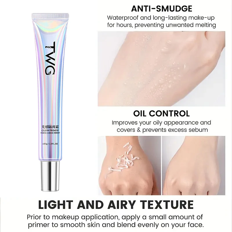 Baza pod makijaż, nawilżająca izolacja korektor podkład niewidoczne pory baza do twarzy rozjaśnia koloryt skóry kosmetyki do makijażu