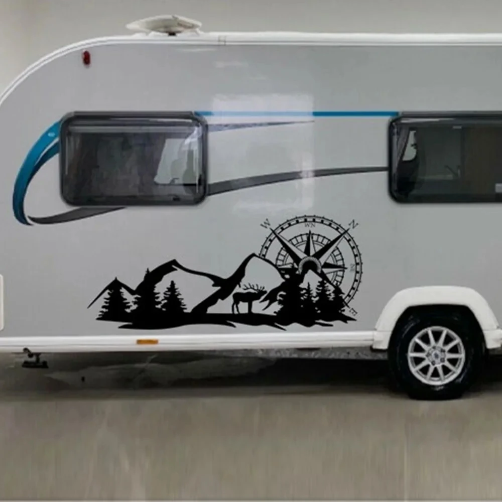 

Forest Mountain Graphics Car Stickers For Motorhome Horsebox Caravan RV Camper Van Body Decor Vinyl