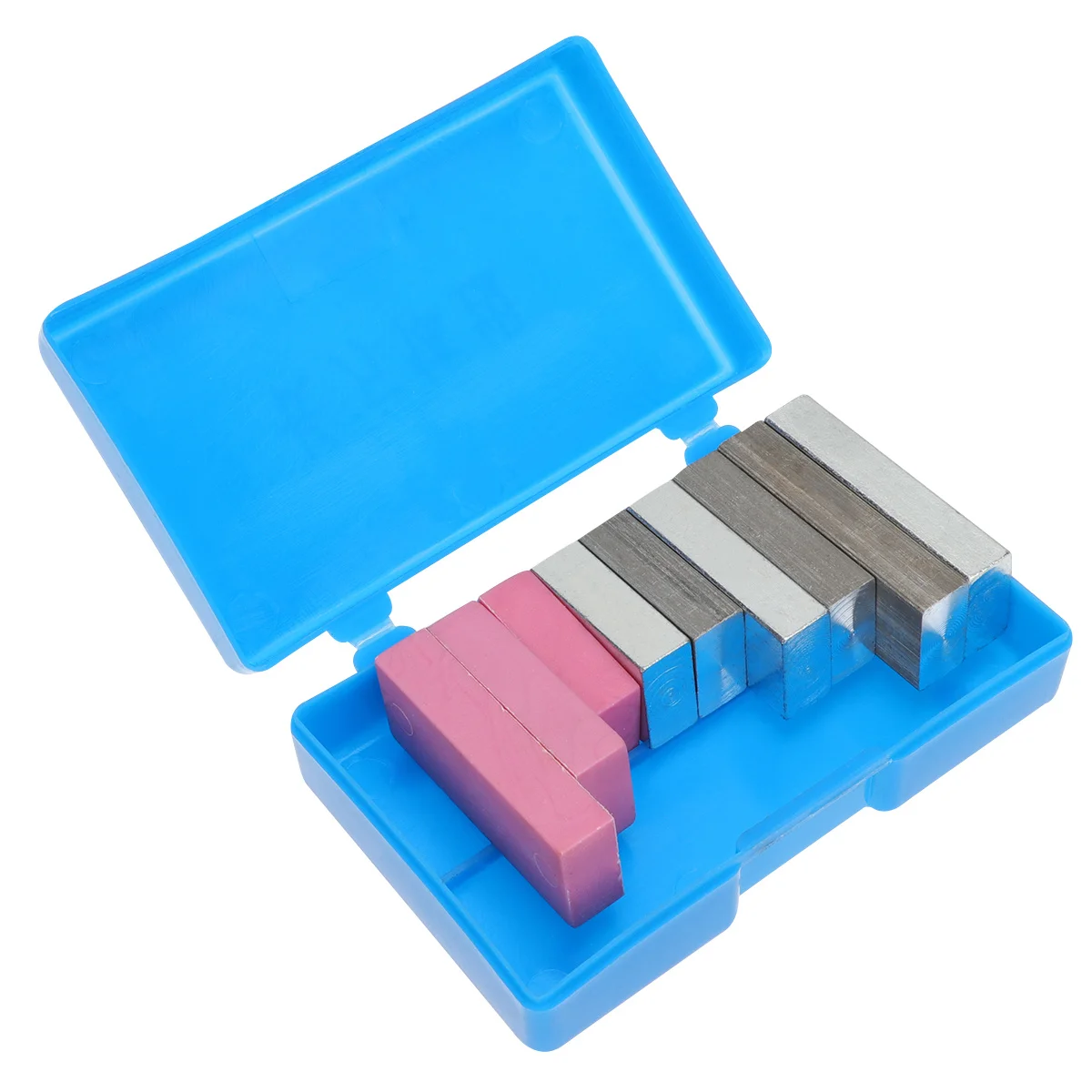 

9pcs Density Block Set Aluminum Iron Plastic Cuboid Group Physics Experiment Kit Educational Tool Precise Size Storage Box