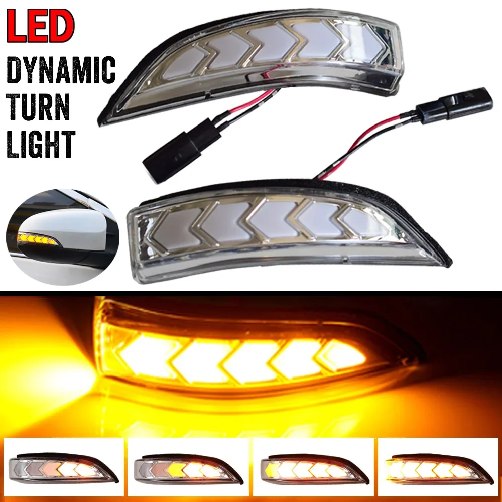 LED Dynamic Turn Signal Light Flowing Water Blinker For Toyota Vios Altis Yaris Corolla Camry Venza Avalon Flashing Light