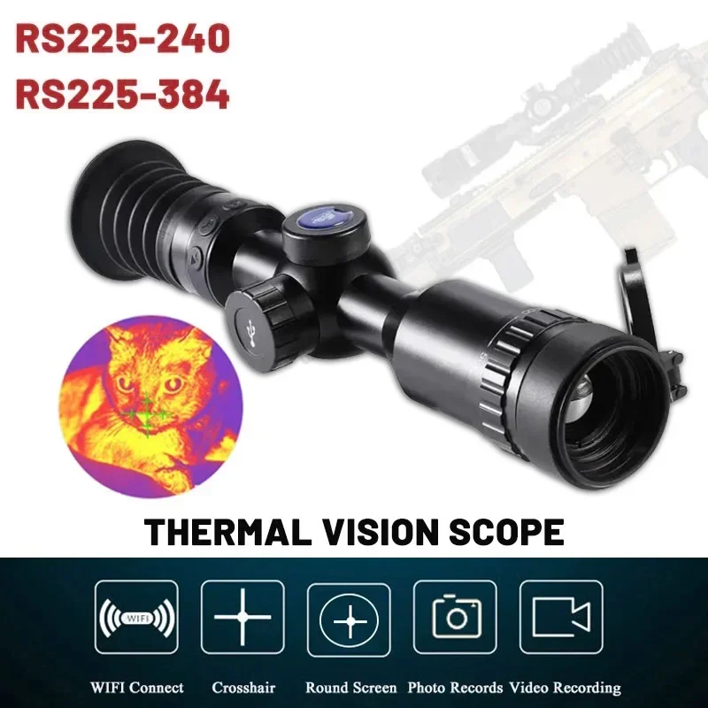 Foucus-mira telescópica para Rifle, dispositivo de imagen térmica RS2 con resolución R de 25mm/35mm, alcance infrarrojo de largo alcance, para caza al aire libre