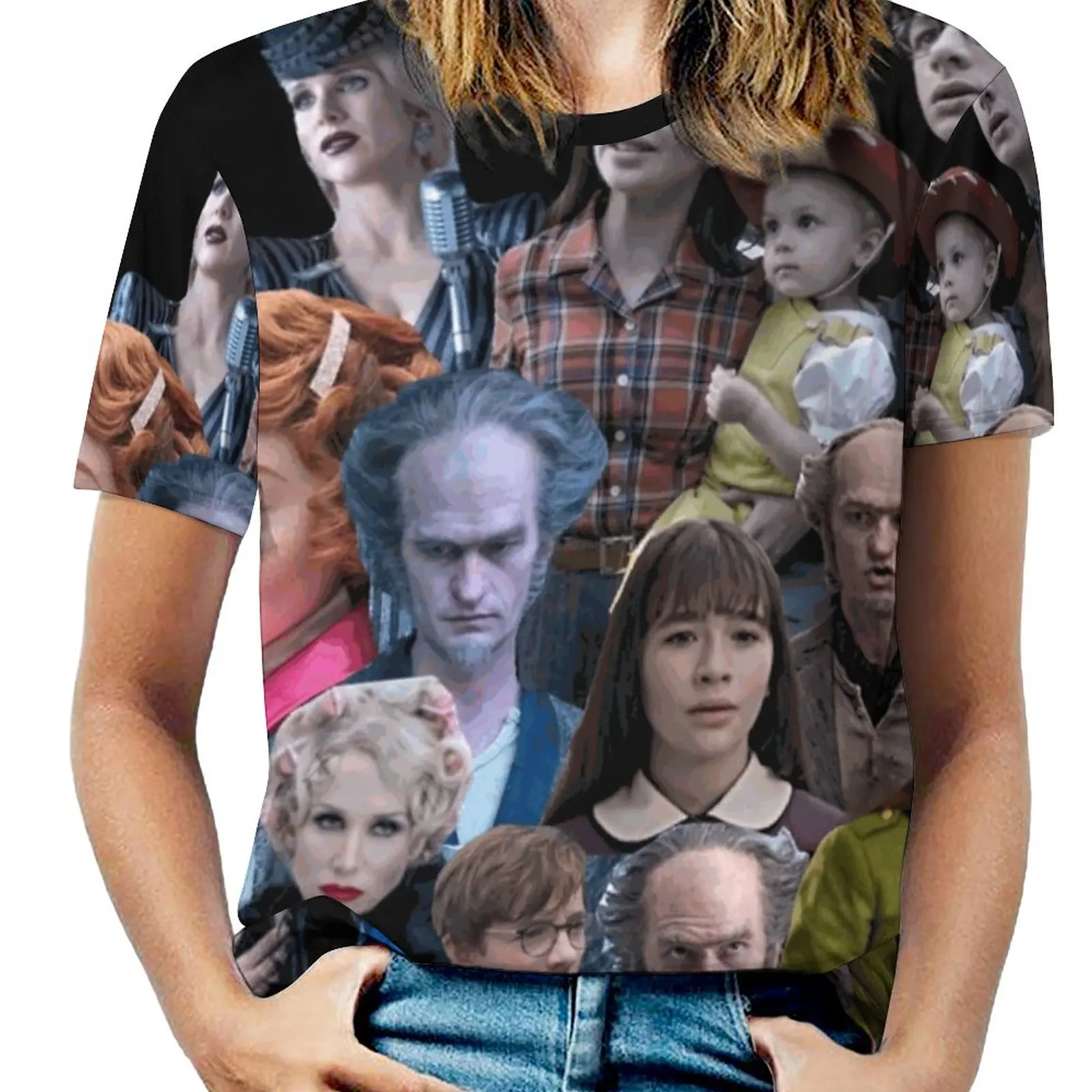 A Series Of Unfortunate Events Mash Up , Packs , Women T-Shirt Crewneck Casual Short Sleeve Tops Summer Tees A Series Of