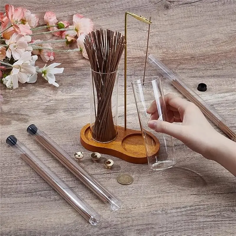 WORTHOWN-For Meditation Yoga Spa Room Decor- Aroma Stick Burner 8Pcs Glass Incense Holder Set Featuring Ash Catcher& 3 Storage T