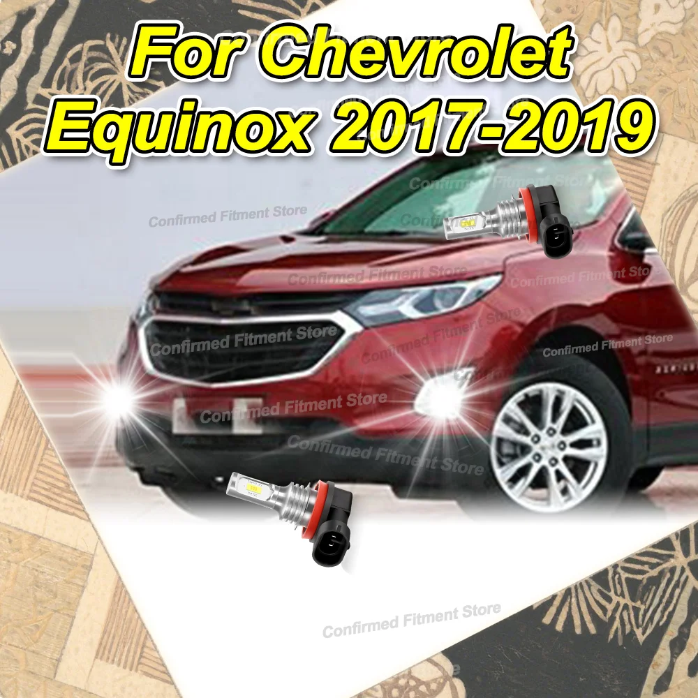 2x 22000LM Front Fog Lights Car Lamp For Chevrolet Equinox 2017 2018 2019