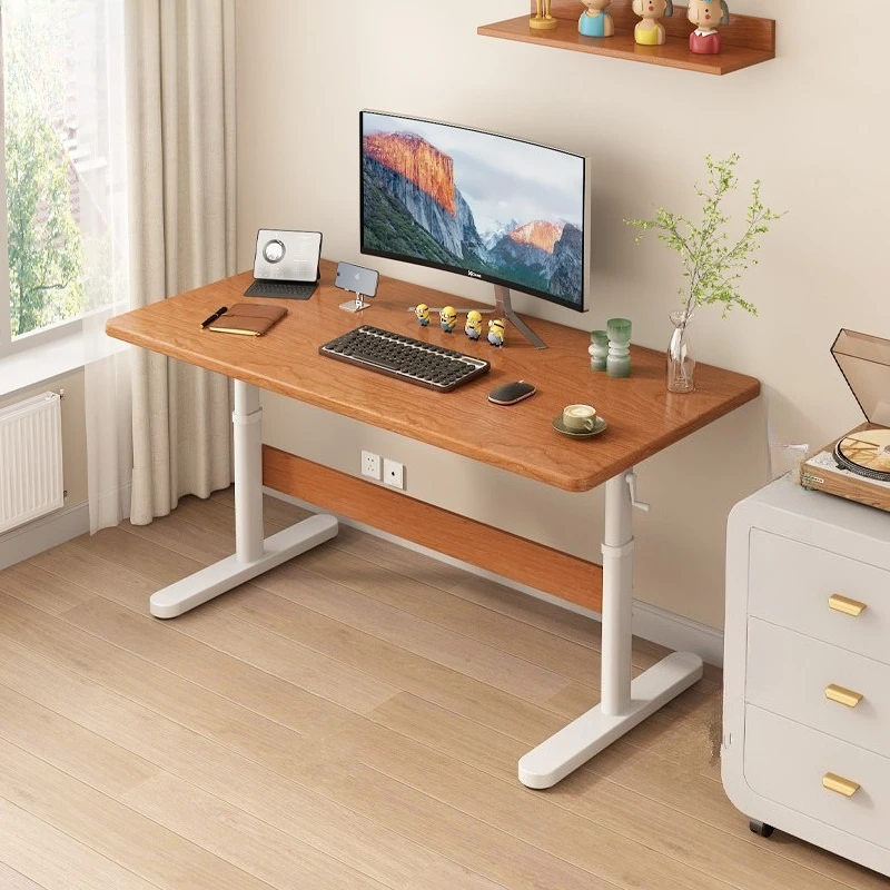 children's Adjustable study table hand-cranked homm small ergonomic Computer Desk minimalist bedroom escritorio para computadora