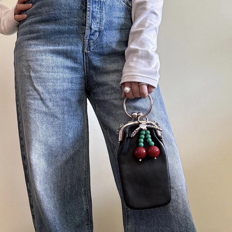 رائعة القوس الكرز سلاسل المفاتيح على ظهره قلادة الإبداعية جراب هاتف مفتاح سلسلة زوجين على ظهره قلادة الهدايا