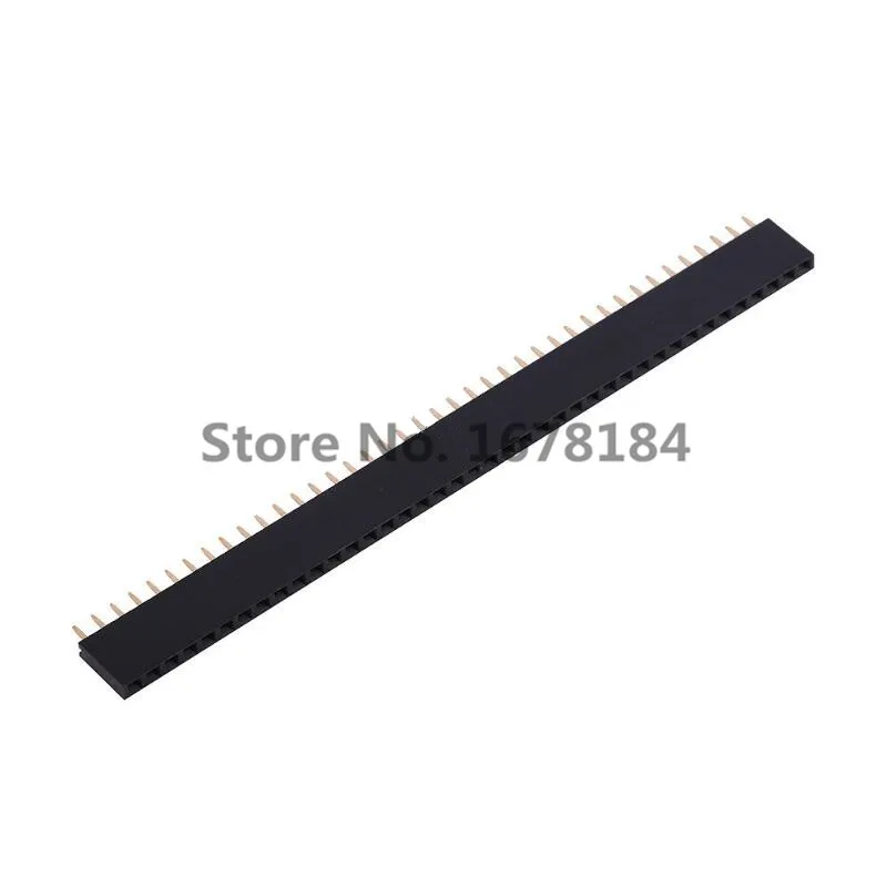 10PCS 1X40 PIN Single Row Straight FEMALE PIN HEADER 2.54MM PITCH Strip Connector Socket 140 40p 40PIN 40 PIN