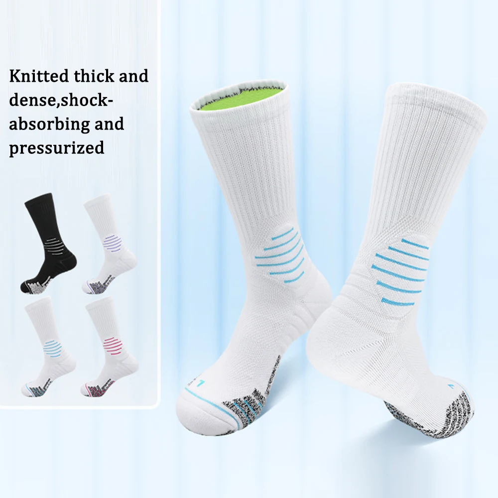 

New Long Sports Socks Towel Bottom Sweat Absorption Football Socks Soft Breathable Long Socks Outdoor sports