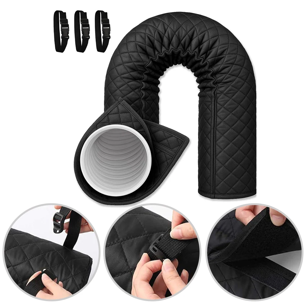 Insulated Air Conditioner Hose Cover 80 Inch Length Fits 5 and 5 9 Inch Diameter Hoses for Effective Heat and Dust Protection