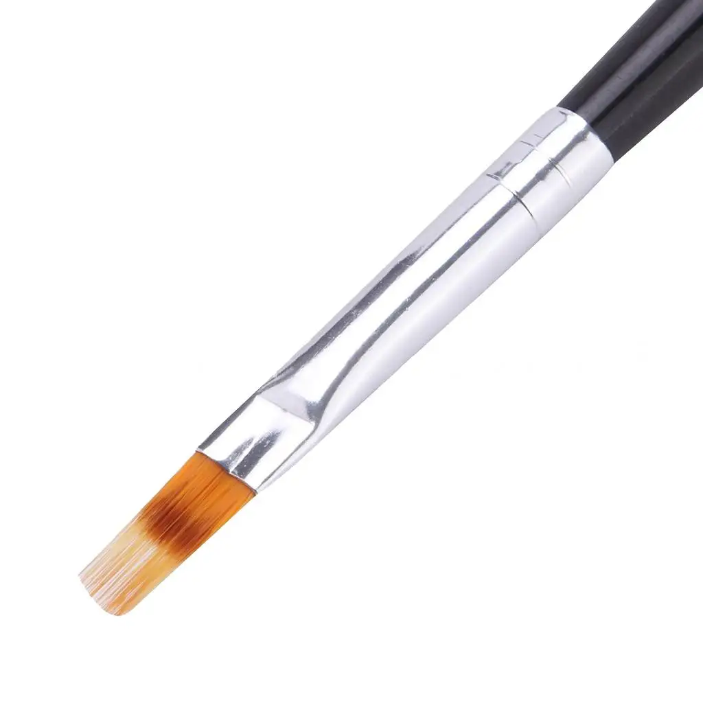 Гелевая кисть для ногтей, черная деревянная ручка, нейлоновая кисть для волос, омбре, профессиональный инструмент для дизайна ногтей