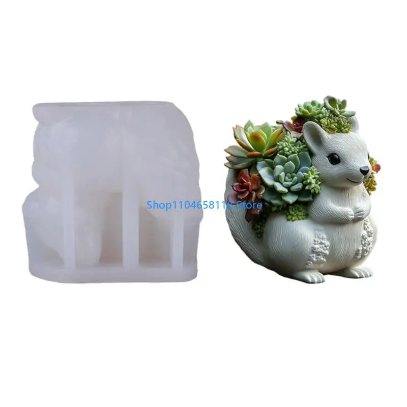 

Reusable Sturdy Silicone Mould for Artistics Squirrel Planter and Gifts