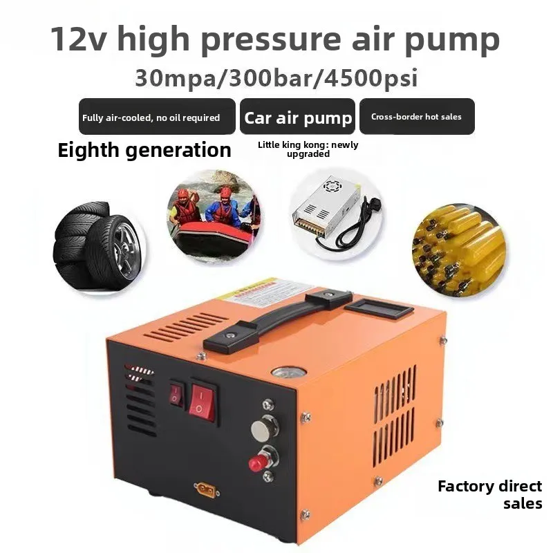 Car 12V Electric High Pressure Pump 30mpa Compression Air Pump Submersible Breathing Pump 4500psi