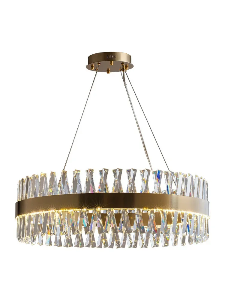 Imagem -06 - Lustre de Cristal para Sala de Estar Luz Simples Nordic Round Restaurant Lamp Luxo Postmodern Simple Postmodern 2024