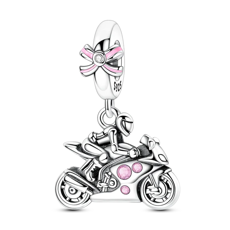 Women's 925 Sterling Silver Motorcycle Charms Bead