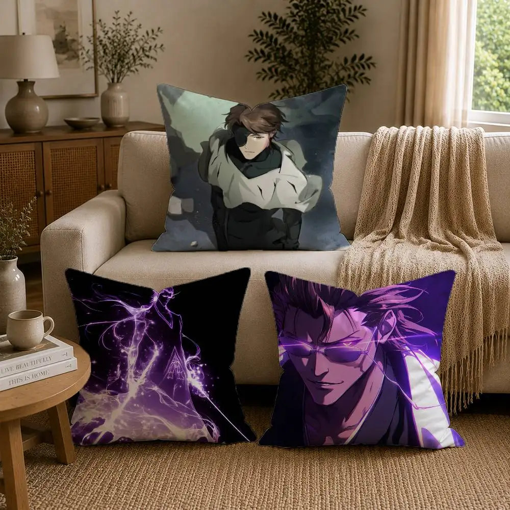 A-Aizen S-Sousuke Holographic Shiny Pillow Case Cushion Cover Throw Pillow Case For Car Sofa