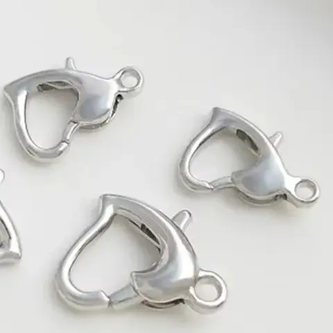 14k Gold-plated Light Gold Love-shaped Spring Buckle Lobster Buckle Diy Handmade Bracelet Necklace Buckle Jewelry Accessories