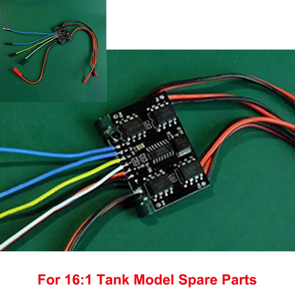 For 16:1 Tank Model Spare Parts Electronic Speed Controller 4CH Two Way Brushed ESC Motor 5Ax4 Bidirectional​ Accessories