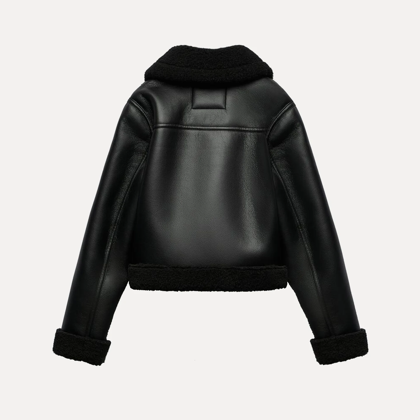 เสื้อโค้ทหนังแท้แฟชั่นสตรี Z รุ่น Faionable Street Sle รุ่น Jaet 2025 ใหม่ล่าสุด สไตล์ลำลอง เข้าได้กับทุกชุด แขนยาว ซิปปิด
