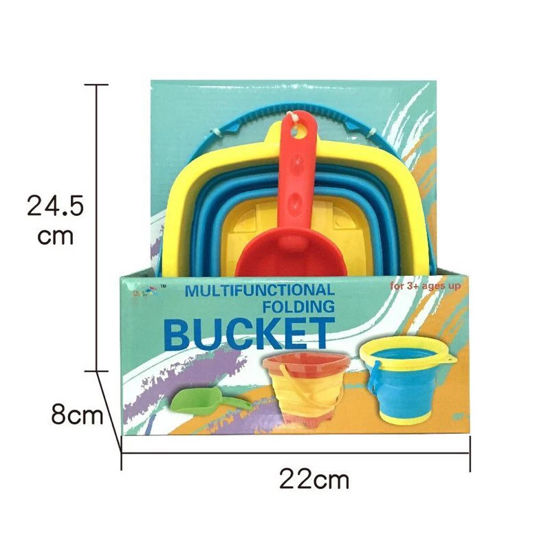 Outdoor Portable Beach Bucket Sand Shovel Toy Baby Mini Digging Sand Tool Retractable Children Bucket Sandbox Toys Kids Gifts