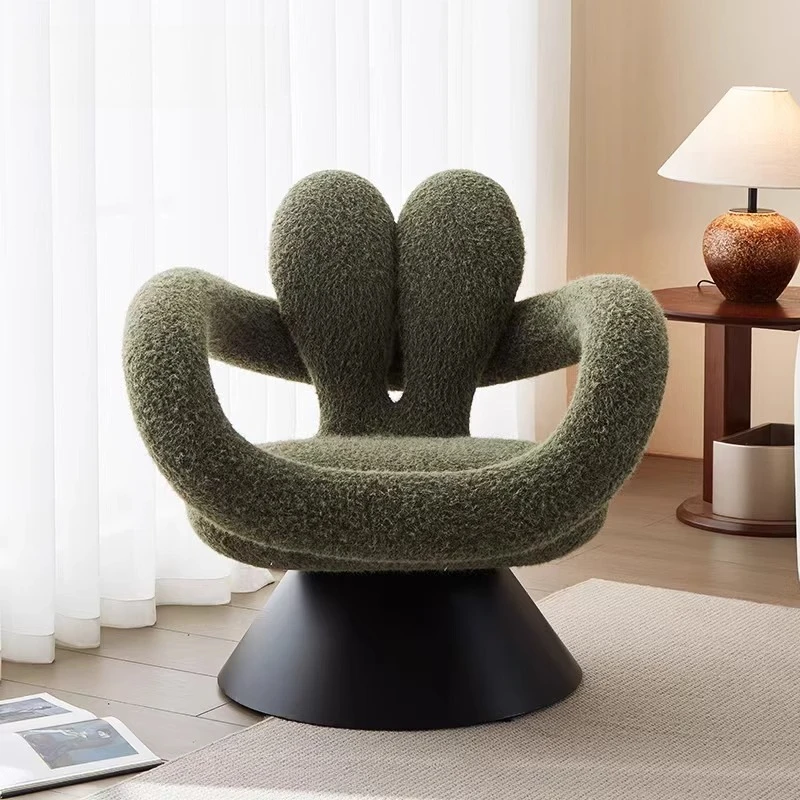

Snake Rabbit Light Luxury Styling Cotton Casual Snake Rabbit Sofa Chair Creative Bedroom Plush Single Chair