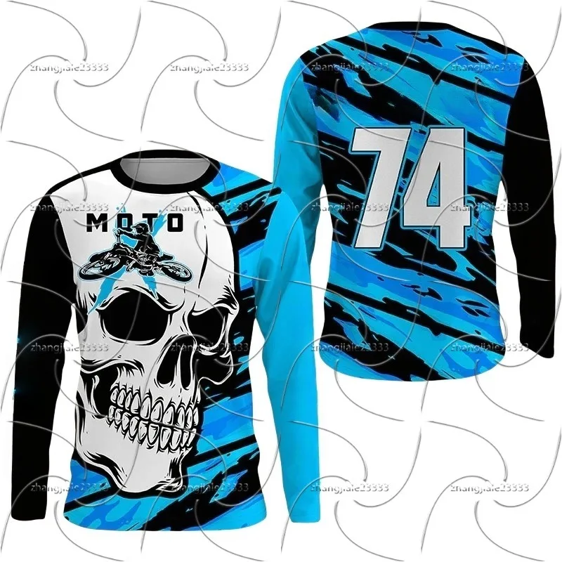 

2025 New Downhill Suit Autumn Mountain Off-road Motorcycle Riding Suit Men's Long Sleeved Quick Drying T-shirt