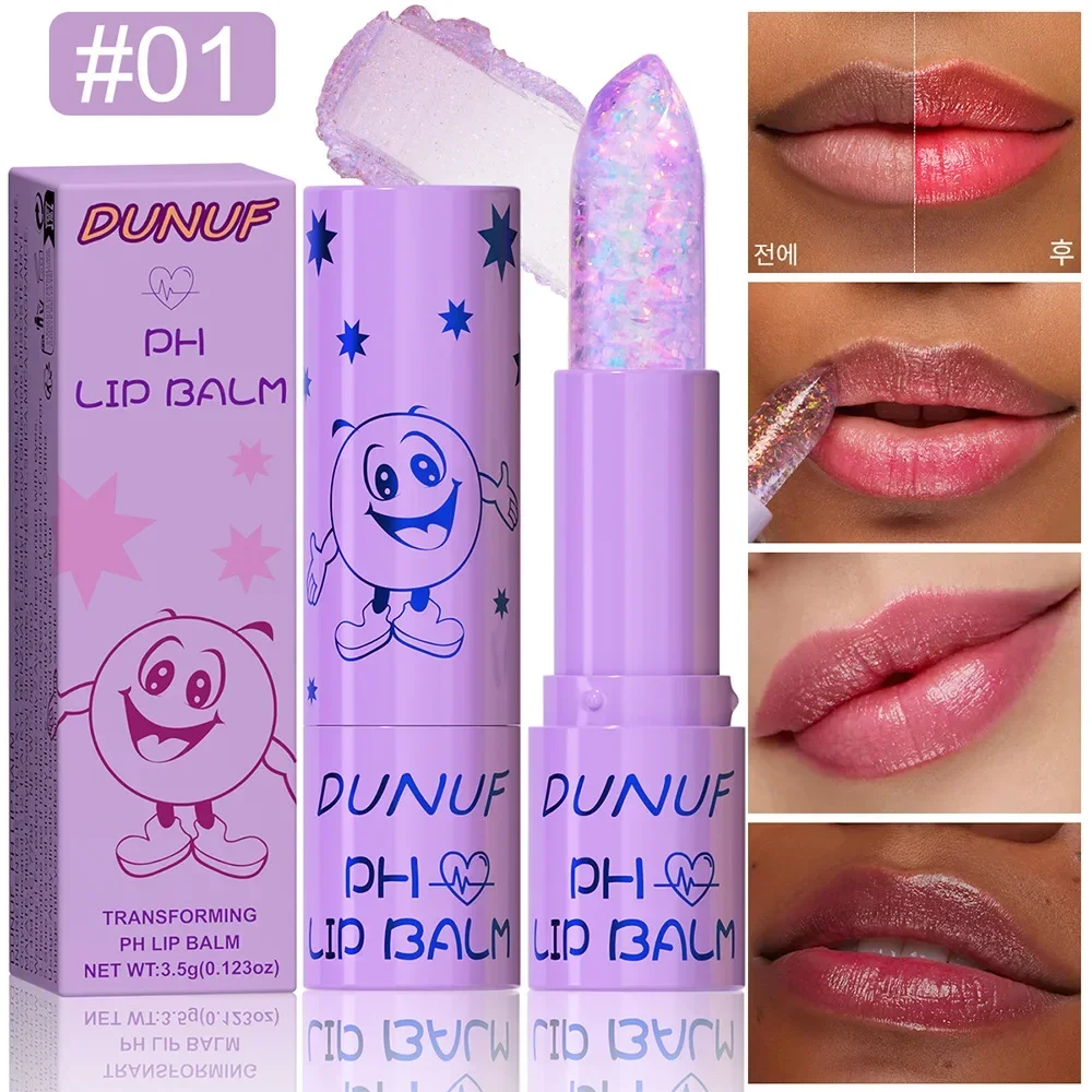 DUNUF PH-Bálsamo Hidratante Labial, Brilho Labial, Hidratante Frutado, Abacate, Longa Duração, Cuidados Lábios, Rosa Claro, Tint