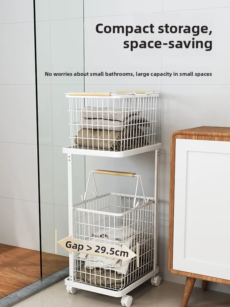 

Двухслойная корзина для белья, органайзер для хранения одежды, домашняя корзина для белья, корзина для игрушек для детей, декор для ванной комнаты
