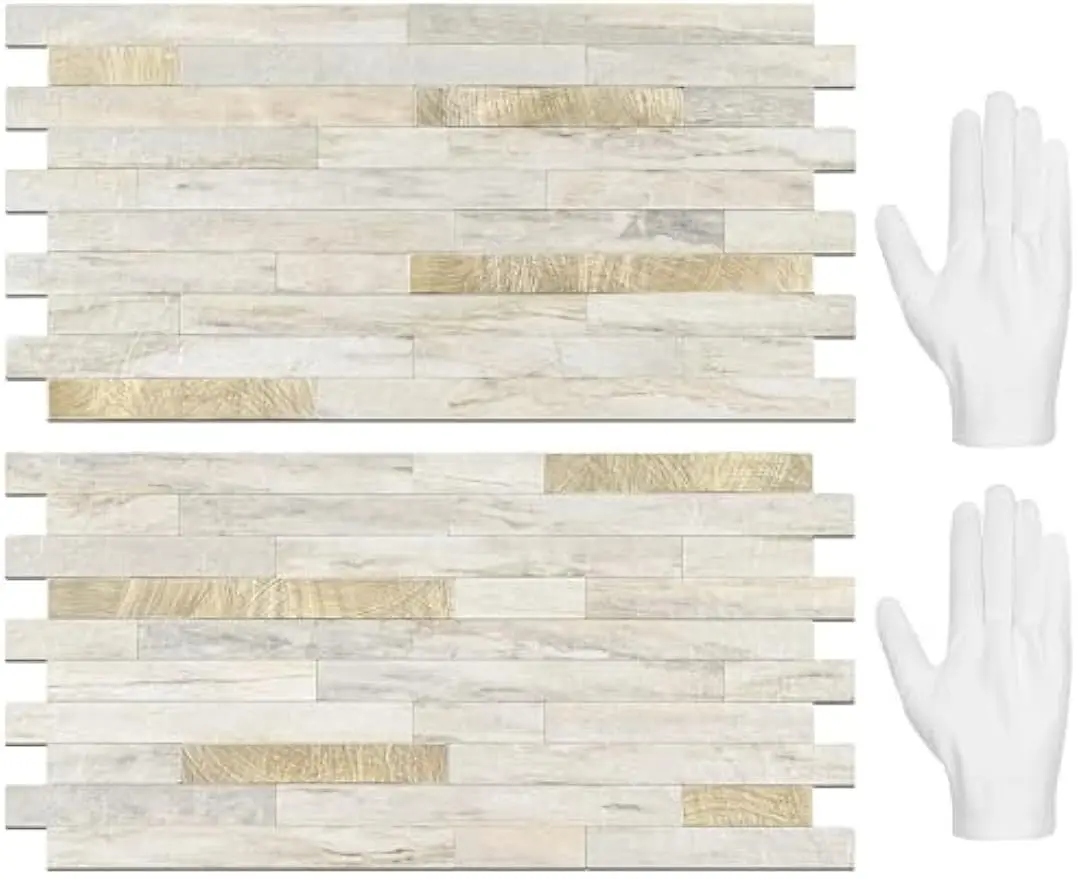 

20 Sheets Peel and Stick Backsplash Tile, Self-Adhesive Wall Tiles for Kitchen and Bathroom in Sunny Beige