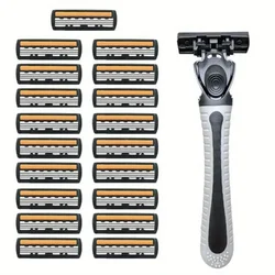 Men And Women Manual Safety Razor Blade 3-Layer Stainless Steel Hair Removal Shaving Blades Replaceable Shaver Head