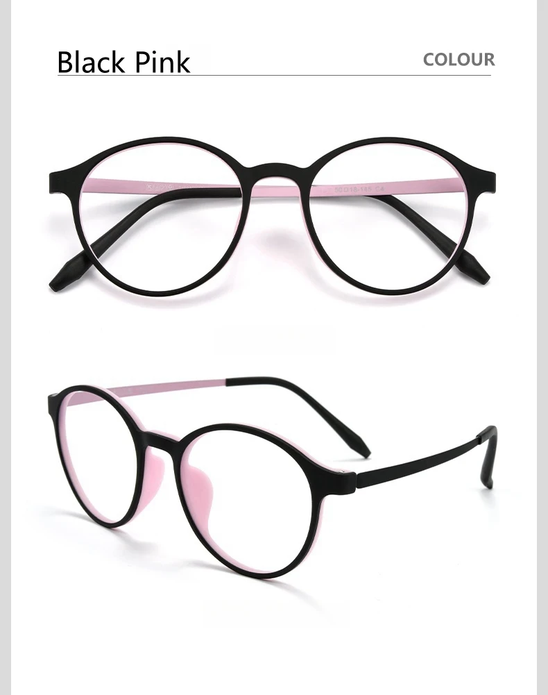 YIMARUILI Ultraleichte Retro Runde Titanlegierung Brillengestell Männer und Frauen Flexible TR90 Optische Brillen 3050 – Detail 12