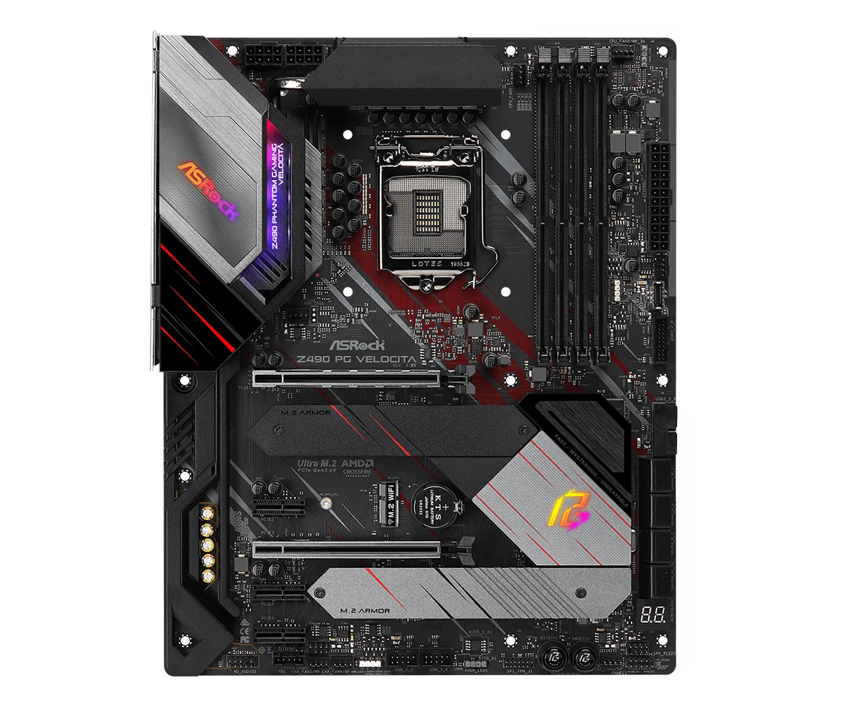 ASOCK Z490 PG VELOCITA Motherboard Intel Z490 LGA 1200 4800MHz (OC 
