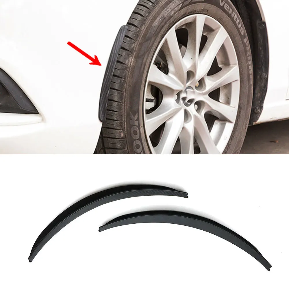 Wheel Arch Fender Flares Cover Trim Mudguards Protective Lip Anti-Scratch Strips Universal Car Accessories Carbon Fiber Look