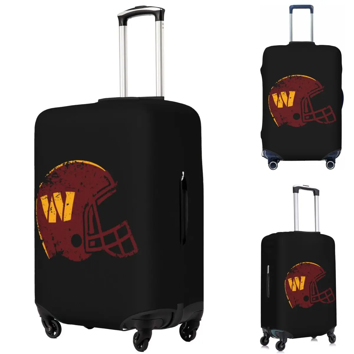 

Washington Commanders Helmet Suitcase Cover Protection Elastic Travel Luggage Protector Covers for 18-32 Inch