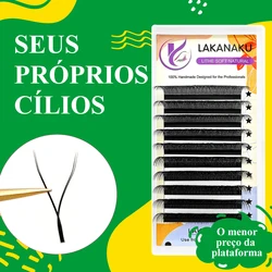 LAKANAKU YY Shape Volume Lashes Cilia and Brazilian Volume Cashmere Mink Eyelash Extensions Cilios YY