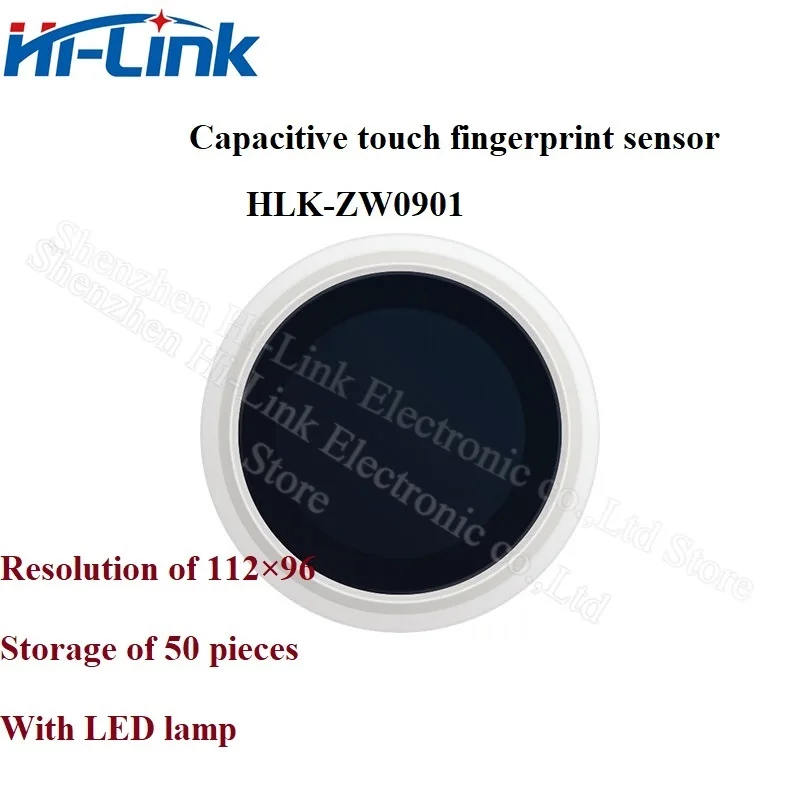 Hi-Link 3.3V 30mA Semiconductor Fingerprint Identification Module Area Array ZW0901 Capacitive Touch Fingerprint Sensor Switch