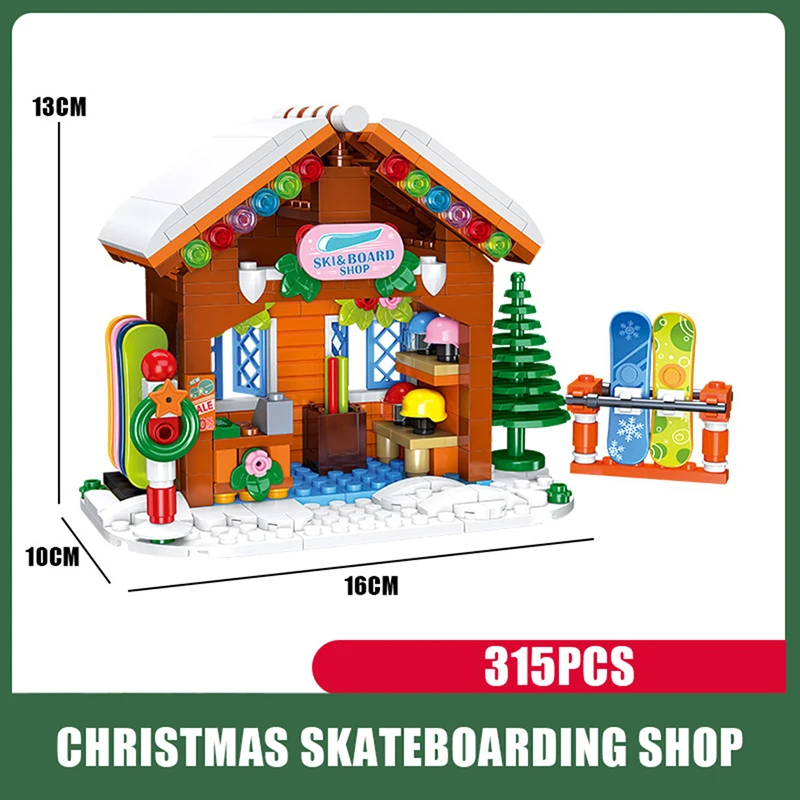 Casa di Natale Albero Treno Mini Building Blocks Set Decorazione creativa del festival Mattoni Kit fai da te Giocattoli Ragazzi Bambini Regali di buon Natale