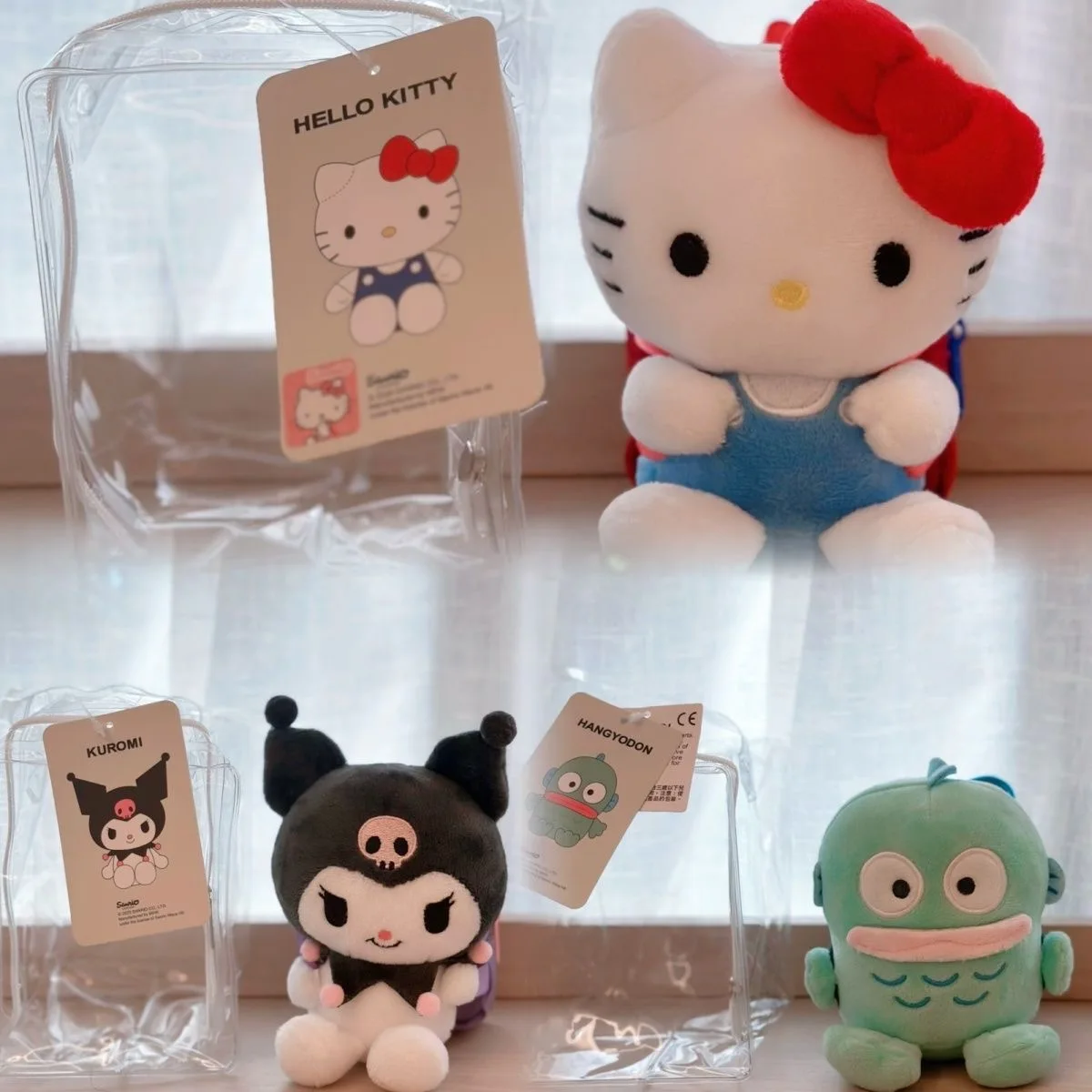 

Kawaii Sanrio Hello Kitty брелок плюшевая сумка для хранения мультяшная фигурка Kuromi Hangyodon 711 Limit куклы игрушки для девочек сумка аксессуары