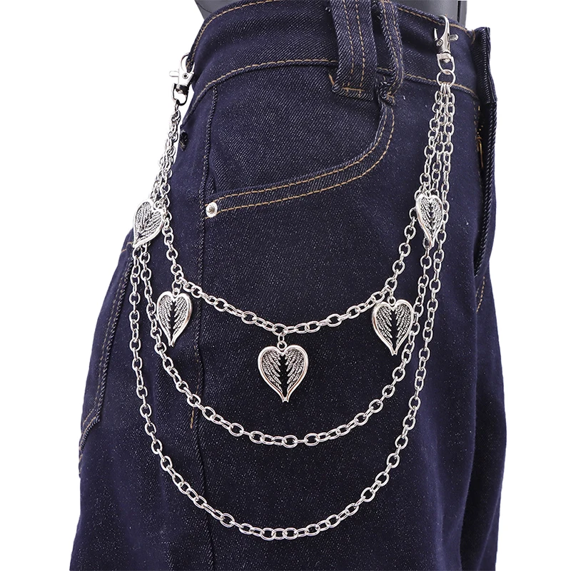Хип-хоп, панк, уличная поясная цепочка для женщин и мужчин, готические брюки, поясная цепочка, многослойная цепочка для брюк, универсальные брюки, джинсовая поясная цепочка