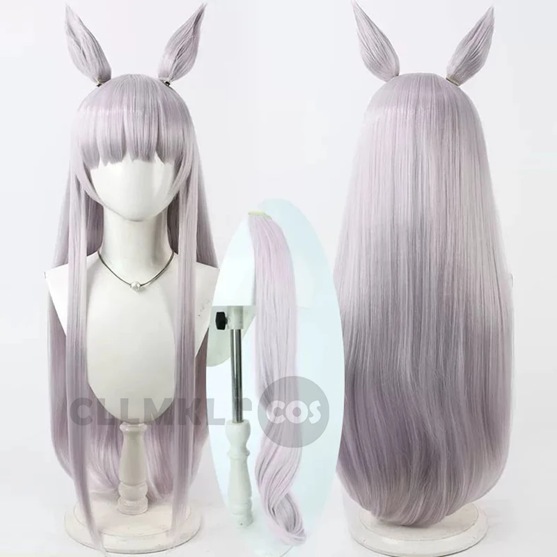 

Anime Pretty Derby Cosplay Wig Gold Ship Cosplay Wig Women Headwear Grey Hair Heat Resistant