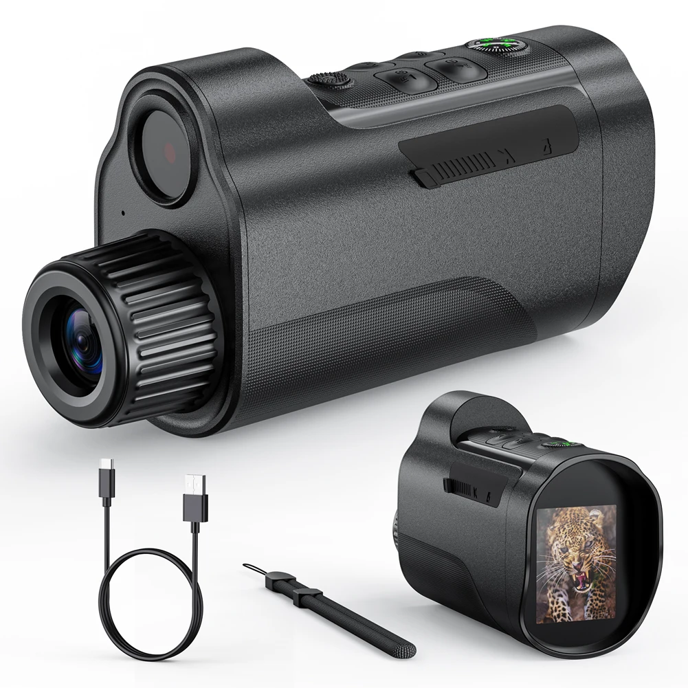 Digital Night Vision Monocular 10X Digital Zoom Monocular Telescope Mini Pocket Monocular for Star Watching Bird Watching Hiking