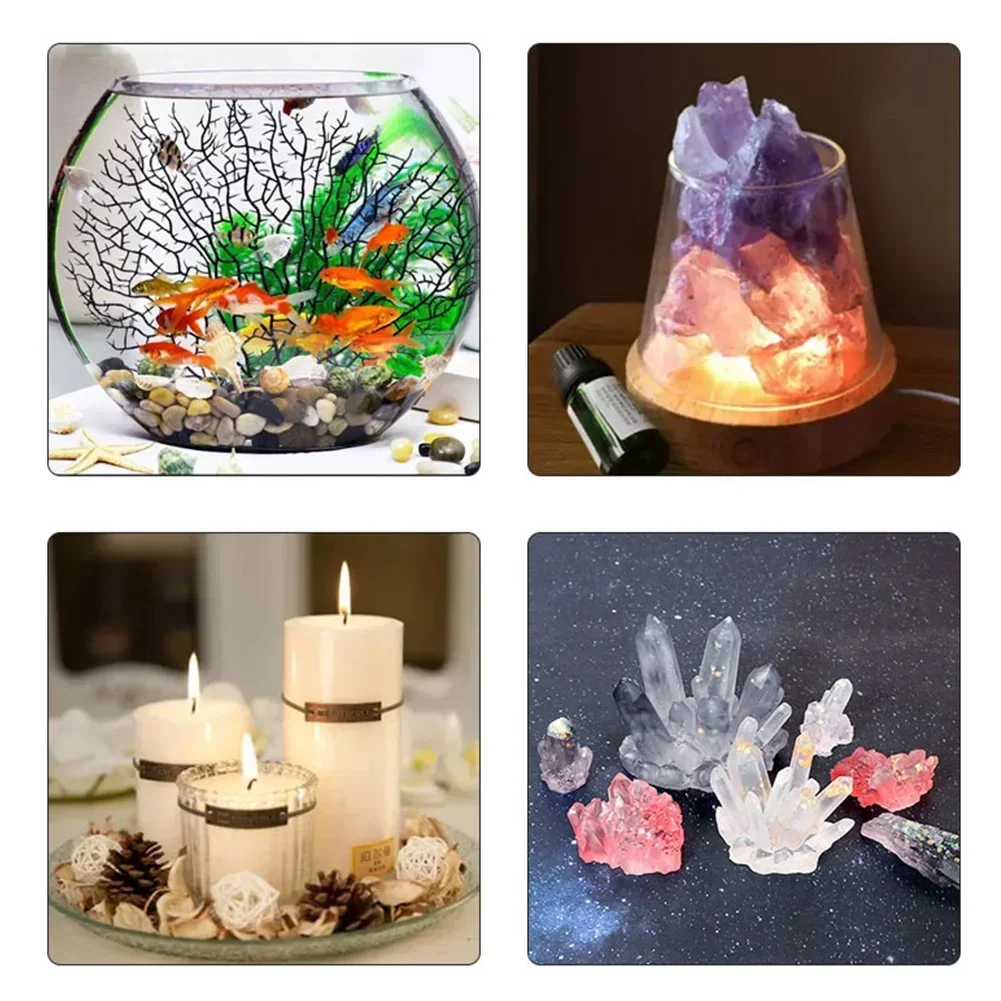 DIY Crystal Epoxy Resin Mold Crystal Cluster Stone Silicone Mold Gravel Casting Mold Jewelry Making for Craft Keychain Accessory