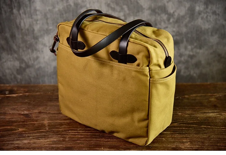 Alfaiate Brando-retro óleo encerado bolsa de lona, grande capacidade, sacola simples, bolsa de ombro curta viagem, moda americana, casual